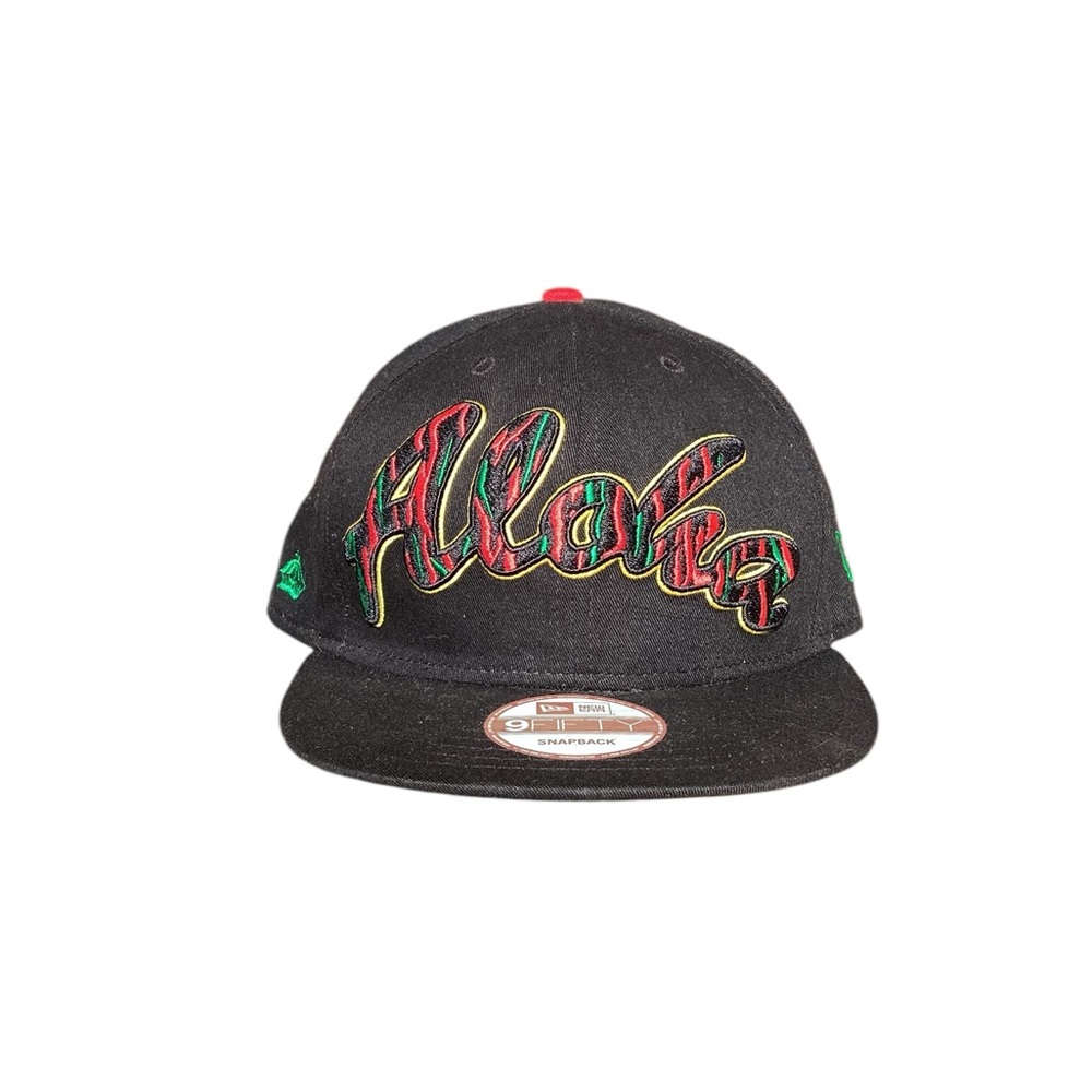 Rare fitted Hat A Tribe Called Quest Black Cap ALOHA Colorful Logo Lettering